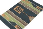 Rug & Kilim’s Tribal style Kilim in Blue, Gold, Green | Area Rug in Rugs by Rug and Kilim. Item composed of wool