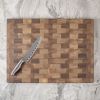 Walnut Cutting Board Double Sided, End Grain Butcher Block | Serving Board in Serveware by Halohope Design. Item composed of walnut in minimalism or mid century modern style
