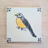Dutch inspired tile _ Birds (decorative tile) | Tiles by Alzuleycha. Item composed of ceramic in scandinavian style