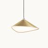 Emily II Pendant Light – Gold Semi-Matte | Pendants by MOSS Objects. Item made of oak wood with steel works with contemporary & modern style