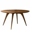 LUNA Round Dining Table in Solid Wood | Tables by GREYGE. Item composed of walnut and marble in contemporary or modern style