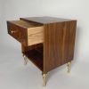 Rani Nightstand | Storage by Nathan Chintala. Item composed of walnut and brass