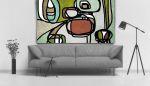 Vibrant Colorful Abstract-0-1-1 | Oil And Acrylic Painting in Paintings by Irena Orlov. Item made of canvas with synthetic