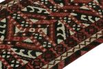 Rug & Kilim’s Tribal runner in red, black and white | Area Rug in Rugs by Rug and Kilim