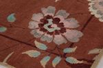 Rug & Kilim’s Chinese Art Deco Square Rug, Vibrant Florals | Area Rug in Rugs by Rug and Kilim