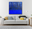 Blue Abstraction | 40x44 | Ultramarine Large Abstract Canvas | Oil And Acrylic Painting in Paintings by Jacob von Sternberg Large Abstracts. Item composed of canvas and synthetic