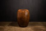 Modern Indoor/Outdoor Fiberglass Planter in Copper Finish | Vases & Vessels by Costantini Design. Item composed of glass & fiber compatible with contemporary and modern style