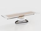 Pebble Dining Table Glass Top by Workshop Gaea | Tables by Gaea Craft. Item made of bronze with glass works with modern style