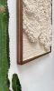 Woven wall art frame (Sea Foam 001) | Wall Sculpture in Wall Hangings by Elle Collins. Item composed of oak wood and cotton in minimalism or contemporary style