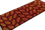 Vintage Moroccan Runner with Gold and Pink Geometric Pattern | Area Rug in Rugs by Rug and Kilim