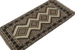 Vintage Gabbeh Tribal Runner in Gray with Beige-Brown | Area Rug in Rugs by Rug and Kilim