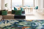 Rug Rainforest hand-knotted floral motifs | Area Rug in Rugs by Atelier Tapis Rouge. Item composed of wool in eclectic & maximalism or modern style