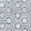Cosmos Carrara & Moonstone Hexagon Marble Polished Mosaic Ti | Tiles by YP Art Ceramic. Item composed of stone