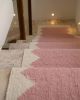 Handwoven Pink Wool Stair Runner | Runner Rug in Rugs by Evergreen Carpets. Item made of wool works with boho & minimalism style