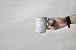 Terrazzo blue clay mug | Drinkware by ZHENI. Item composed of ceramic