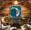 See Me - sold inquire about a similar work of art | Oil And Acrylic Painting in Paintings by L Rowland Contemporary Art. Item composed of wood and synthetic