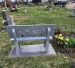 Memorial Bench - Mosaic Insert | Public Mosaics by Gila Mosaics Studio | Congressional Cemetery in Washington. Item made of stone with glass
