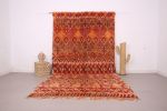 Orange Vintage Moroccan Rug 6.6 x 13 ft, Berber Wool Rug, | Area Rug in Rugs by BerberHand. Item composed of wool in boho style