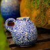 Blue and white Stoneware jug. | Vessels & Containers by Jaime Fernandez Muro. MUROPOTS.. Item made of stone