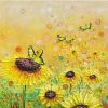 Dancing Swallowtails among Sunflowers | Oil And Acrylic Painting in Paintings by DaggArt