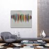 Waves Of Sound | Oil And Acrylic Painting in Paintings by Shirly Maimom Art. Item made of canvas works with contemporary & art deco style