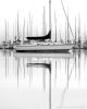 Monochrome Harbor, Black and White Photography print | Photography by Nicholas Bell Photography. Item made of paper works with minimalism & contemporary style