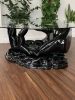 Beautiful black hand table all hand made in Europe luxus art | Coffee Table in Tables by ultimate European. Item composed of glass compatible with country & farmhouse and coastal style