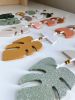 Wooden Monstera Moon Wall Hanging | Ornament in Decorative Objects by Over the Knotted Moon. Item made of wood