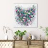 Blossoming Whirlwind — Original Textured Heart Painting | Oil And Acrylic Painting in Paintings by DaggArt. Item made of canvas works with contemporary style