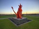 Wolf Moon | Public Sculptures by John Randall Nelson. Item made of steel