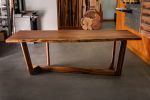 Solid Monkeypod Table - Desk - Dining Room - Conference | Dining Table in Tables by Indivisible Hardwoods. Item composed of birch wood and copper in boho or minimalism style