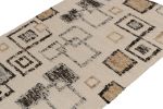 Modern Kilim rug in White and Black Geometric Pattern | Area Rug in Rugs by Rug and Kilim