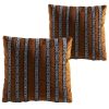FAJAS Decorative Pillow, Terracota, Set of 2 | Pillows by ANDEAN. Item made of cotton with fiber works with contemporary & traditional style
