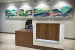 entropy | Mixed Media by Amanda M Moody | Industrious Raleigh Wells Fargo Capitol Center in Raleigh. Item composed of canvas & synthetic