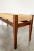 Danish Paper Cord Mid Century Bench in Walnut | Benches & Ottomans by ColombeFurniture``. Item made of oak wood with paper works with minimalism & mid century modern style