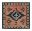 Vintage Persian Sofreh Kilim and Square Rug, with Medallions | Area Rug in Rugs by Rug and Kilim