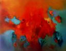 GARDEN II | Oil And Acrylic Painting in Paintings by Cecilia Arrospide | Private Residence - Lima, Peru in Lima. Item composed of canvas and synthetic