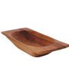 18" Handcrafted Wood Dough Bowl Tray – Rustic Trencher Bowl | Serving Tray in Serveware by TerraKlay. Item composed of wood in contemporary or rustic style