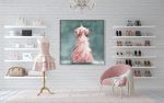 "Evening Dress with Pink Feathers" giclée canvas print | Paintings by Beverly Brown