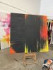 Canvas On Fire | Oil And Acrylic Painting in Paintings by Catherine Détraves. Item made of canvas works with contemporary & industrial style