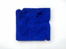 STRATUM — Ultramarine Plaster Wall Sculpture | Wall Hangings by Sizmari. Item composed of fiber in minimalism or contemporary style