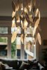 Feuillage Lumineux Silver Suspended Light | Chandeliers by Claudine Gevry Studio. Item made of metal