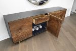 Private Residence | Console Table in Tables by ANAZAO INC.. Item made of walnut with brass
