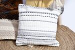 Charlotte Boho Artisanal woven Handloom Cushion Cover_ | Pillows by Humanity Centred Designs. Item composed of cotton in boho or minimalism style