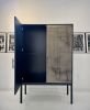 Blurred Lines Armoire  — Hand-Finished Art Doors Contemporay | Wardrobe in Storage by Morgan Clayhall. Item made of walnut & steel