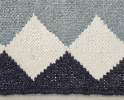 Handwoven Wool Coastal Blue & Grey Stair Runner | Runner Rug in Rugs by Evergreen Carpets. Item composed of wool compatible with boho and minimalism style