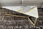 Trigono Marble Coffee Table | Tables by ETAMORPH. Item made of brass & marble compatible with contemporary style