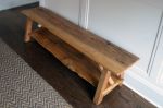 rustic oak bench | Benches & Ottomans by Abodeacious. Item composed of wood