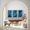 Chinese Elm Triptych (3 Handmade Cyanotypes total 40 x 66") | Etching in Paintings by Christine So. Item made of paper compatible with boho and japandi style