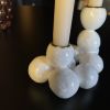 Arty White Candleholder "Small Pearls" for 2 Candles Sphere | Candle Holder in Decorative Objects by IRENA TONE. Item in minimalism or eclectic & maximalism style